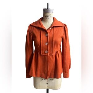 A. Cheng S orange peplum wool jacket